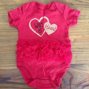 Red Baby Onesie with Heart Design